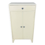 White wood convenient storage unit from the 1950s