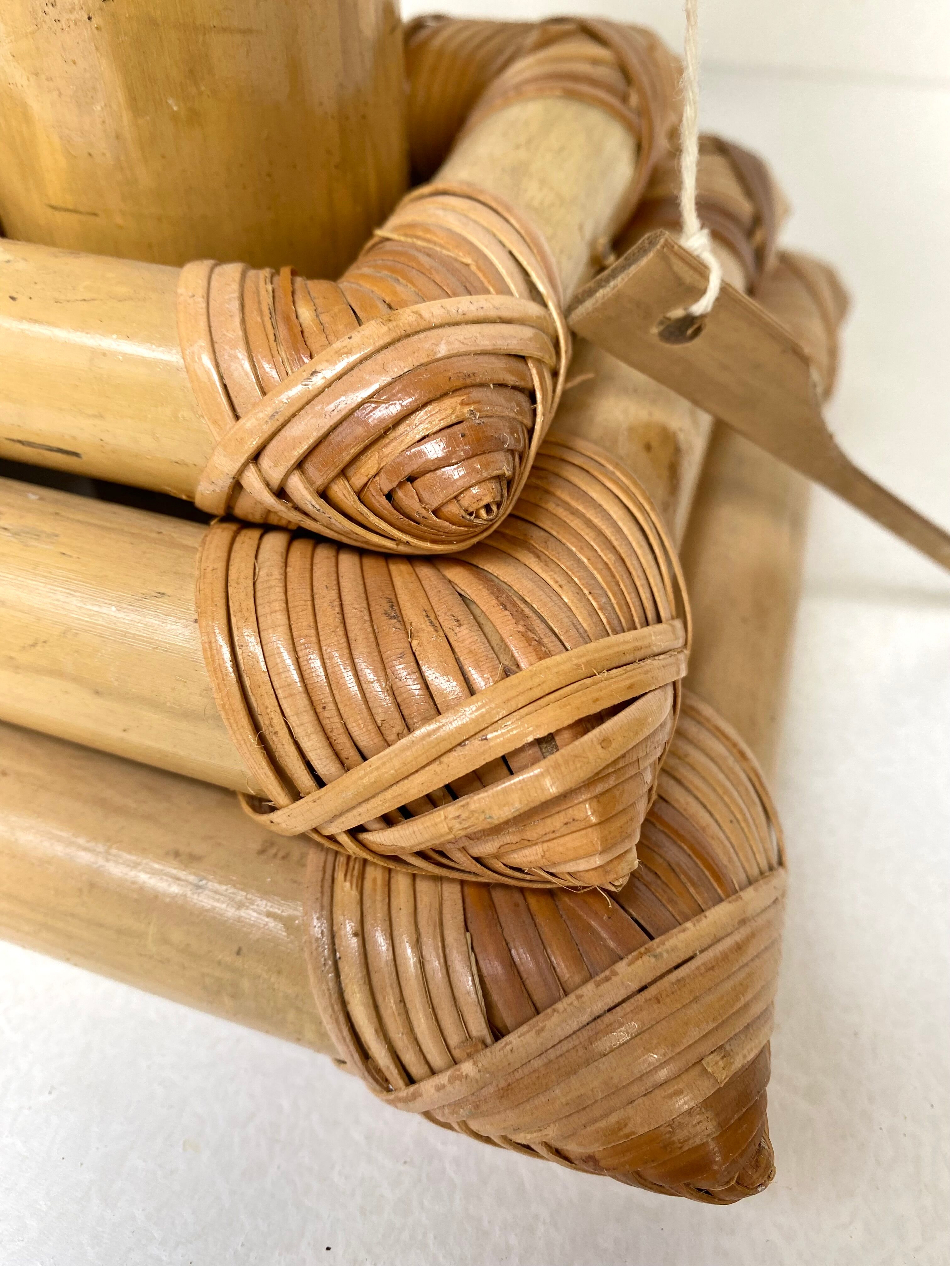 Vintage bamboo table lamp