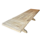 Monastery table with extensions in solid oak