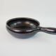 Ebony enameled ceramic fondue pot signed André Martin Vallauris 1950s