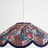 Cosette floral pendant light with "thousand flowers" print