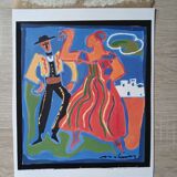 Peinture contemporaine intitulée "Les danseurs espagnols"