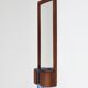 Danish wall mirror by Jacob Hermann & Per Lütken and Holmegaard glass vase, 1960s.