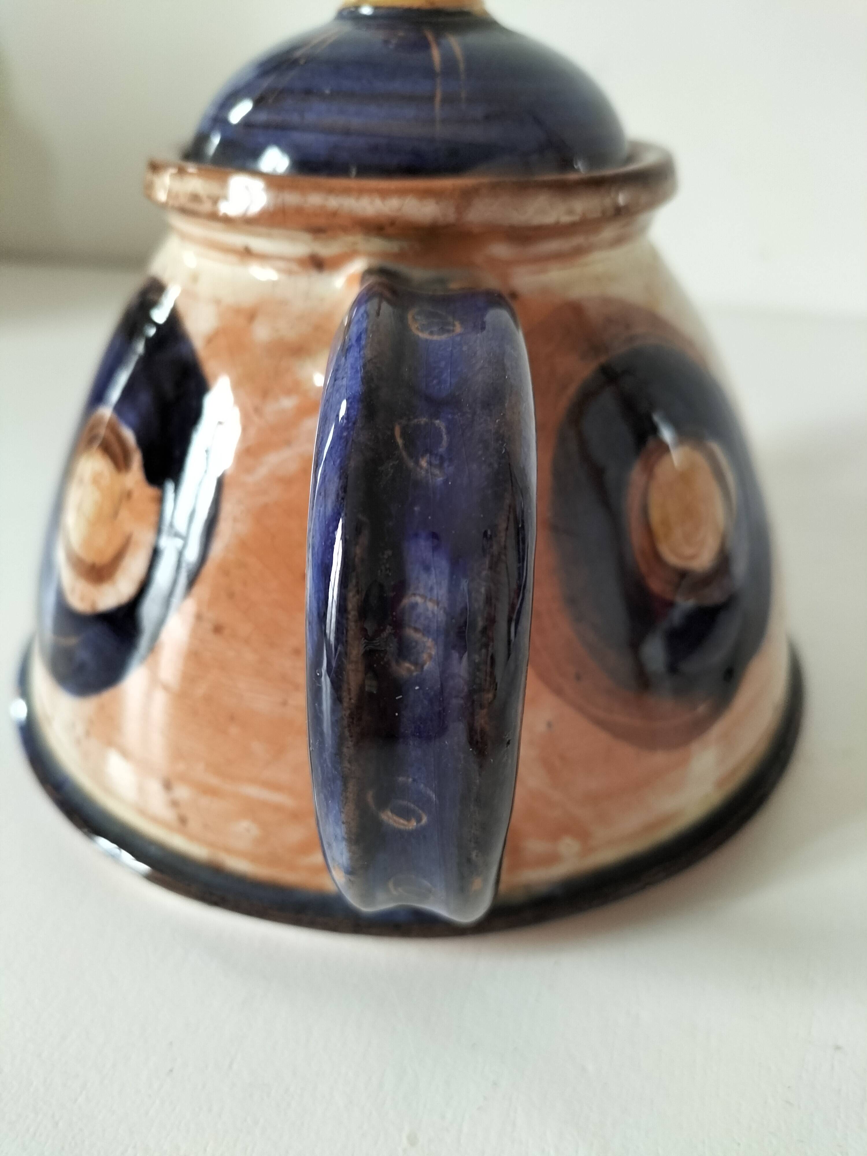 Red earthenware teapot