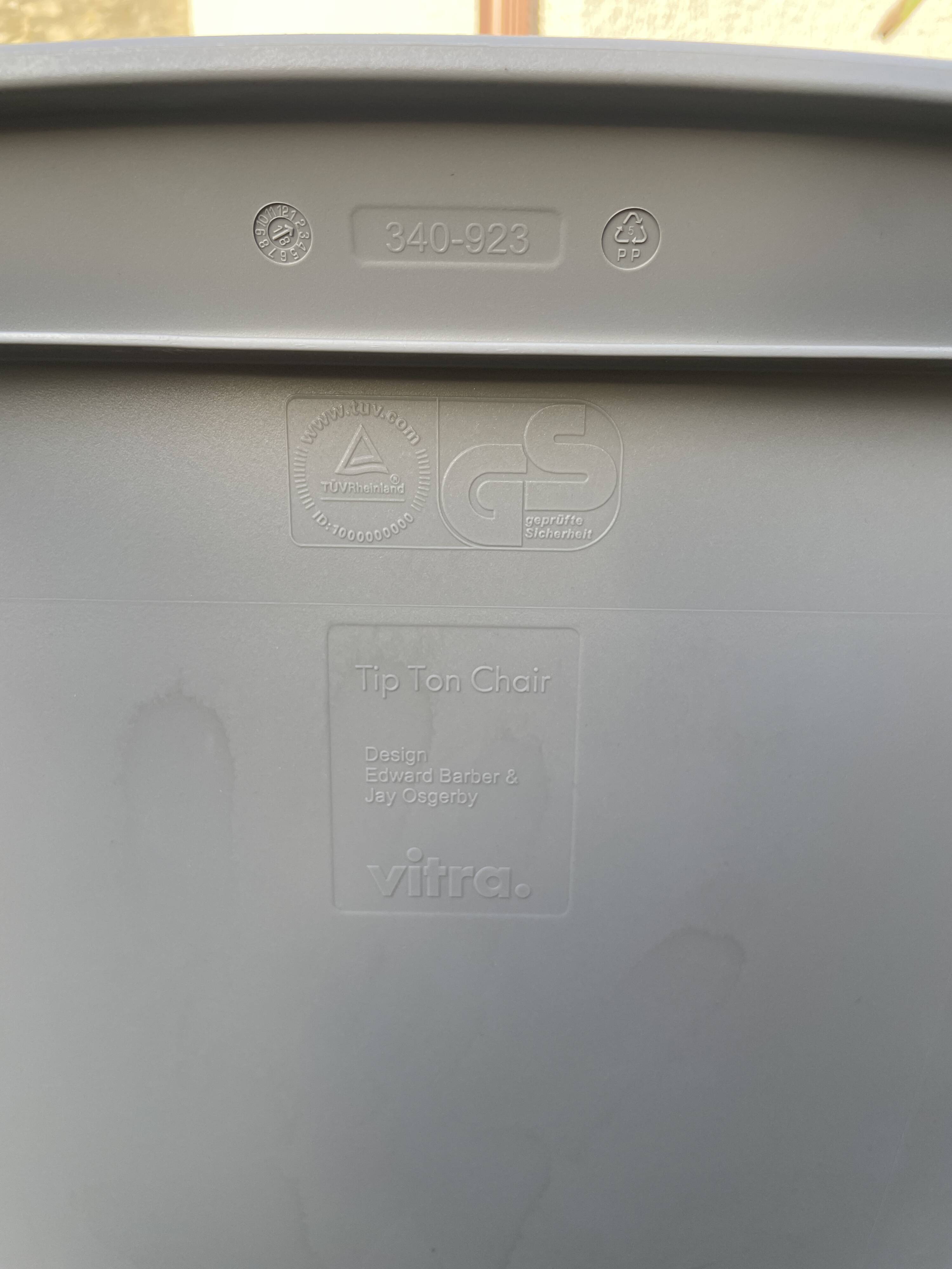 Vitra Tip Ton Chair – Grey – Design by Barber & Osgerby