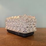 Erco wall lamp in pressed glass - vintage design from the 70s