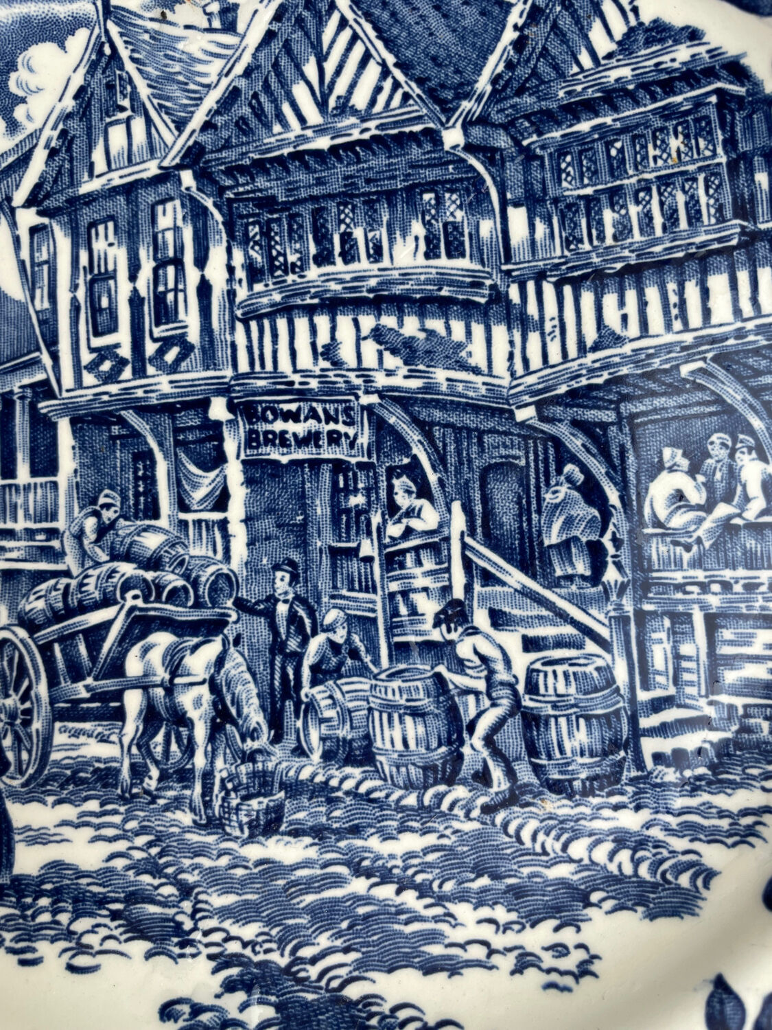 Tudor ware home décor old blue english porcelain plate