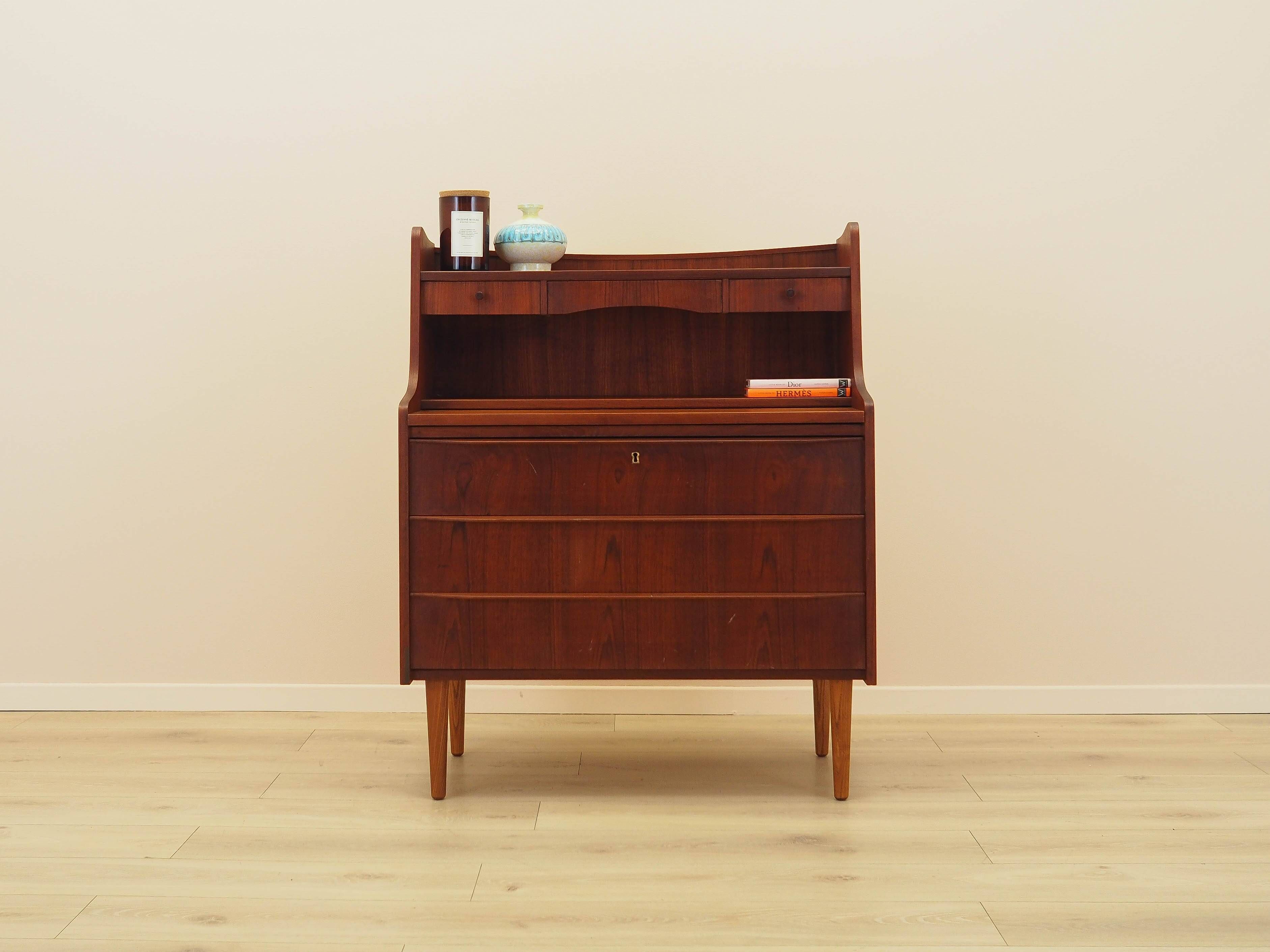 Teak secretary, Danish design, 1970s, made in Denmark