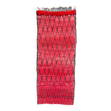 Tapis Marocain Boujad rouge - 95 x 235 cm