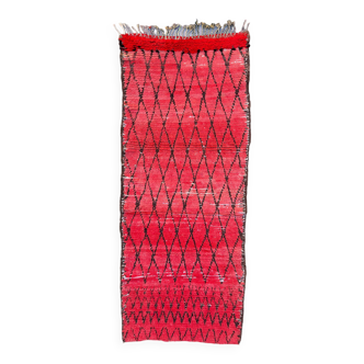 Tapis Marocain Boujad rouge - 95 x 235 cm