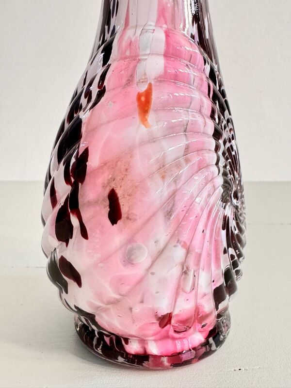 Vase soliflore Art Nouveau en verre de Clichy