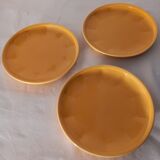 Trio d'assiettes à dessert en porcelaine