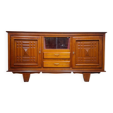 Low buffet in carved oak, Art Deco style, circa 1930.