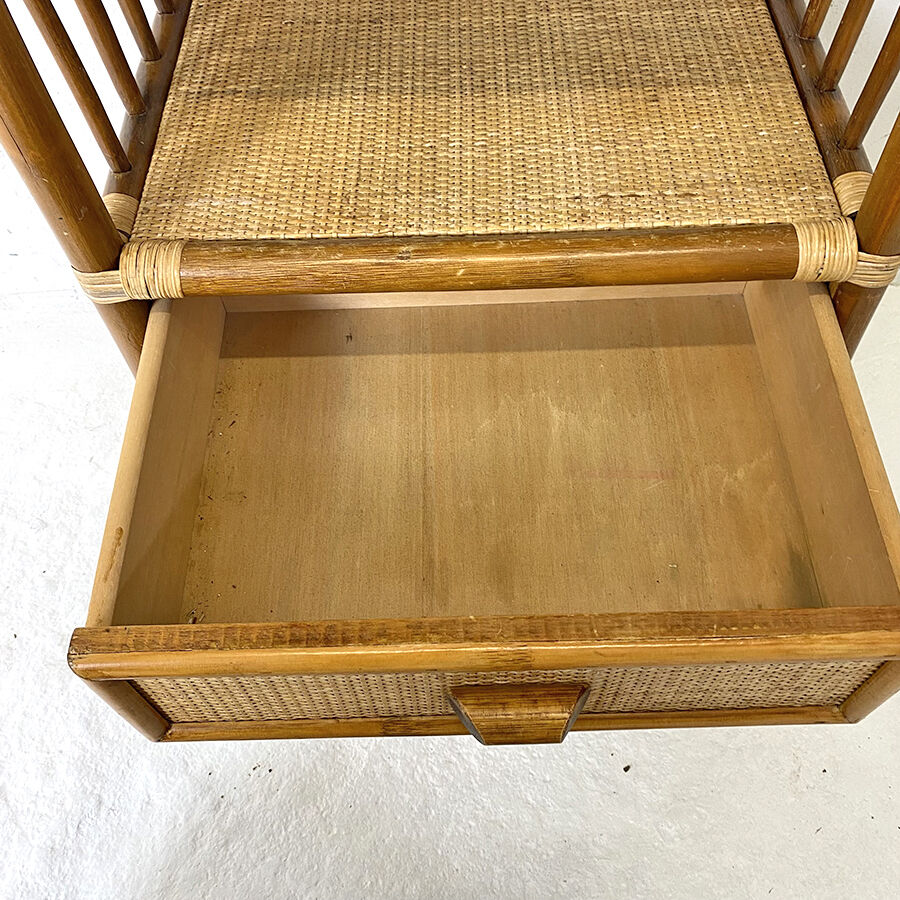 Vintage rattan shelf