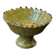 Serrated cup on tamegroute stand - yellow