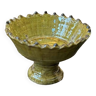 Serrated cup on tamegroute stand - yellow