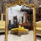 Napoleon III period fireplace mirror in gilded louis XV style wood