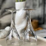 2 stemmed glasses from the Lorraine crystal factory