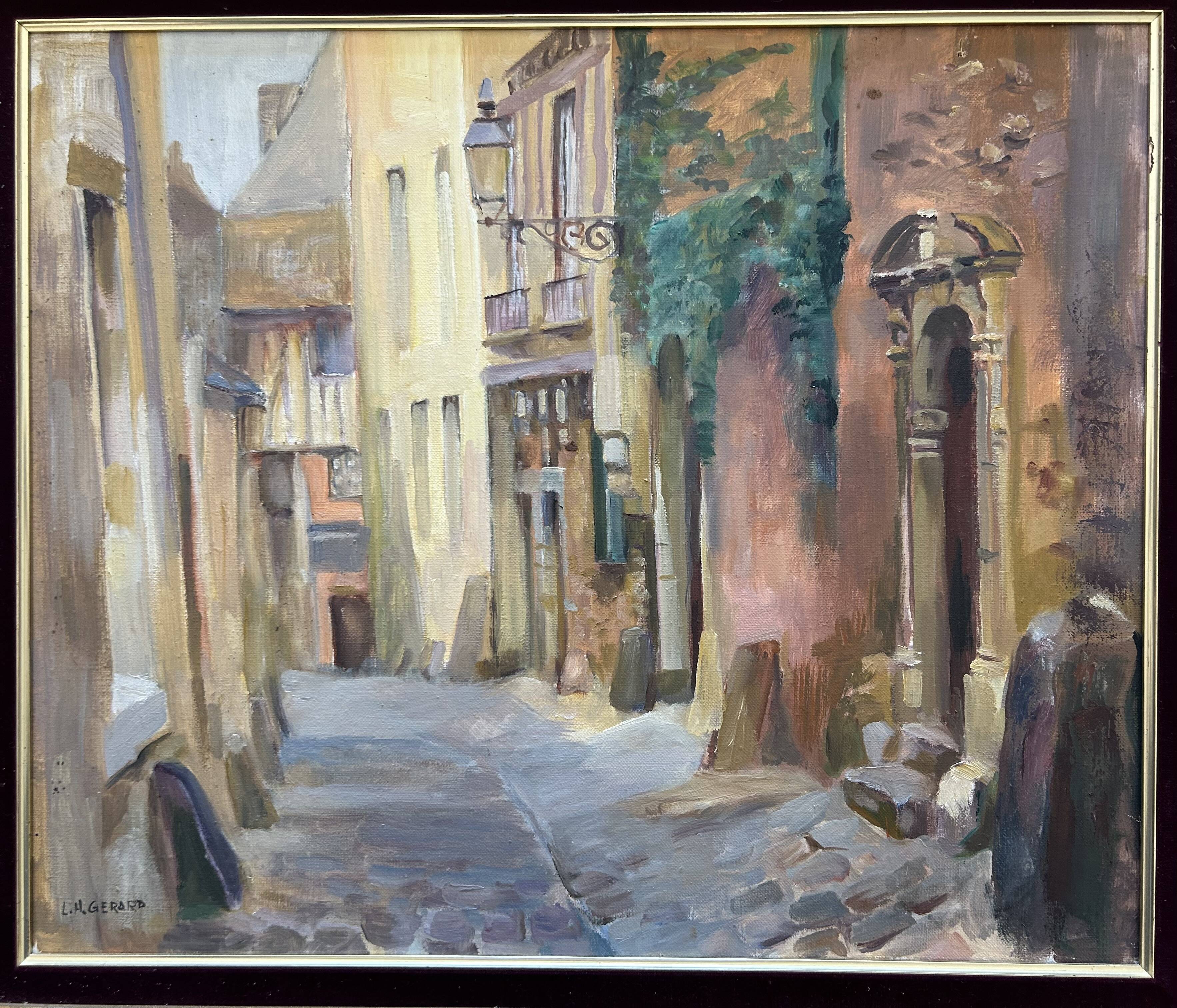 OIL ON CANVAS: view of the old Mans
