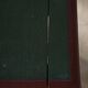 Vintage Scandinavian Stool Painted in Dark Green and Dark Red Wood, Folk Style, 1940s