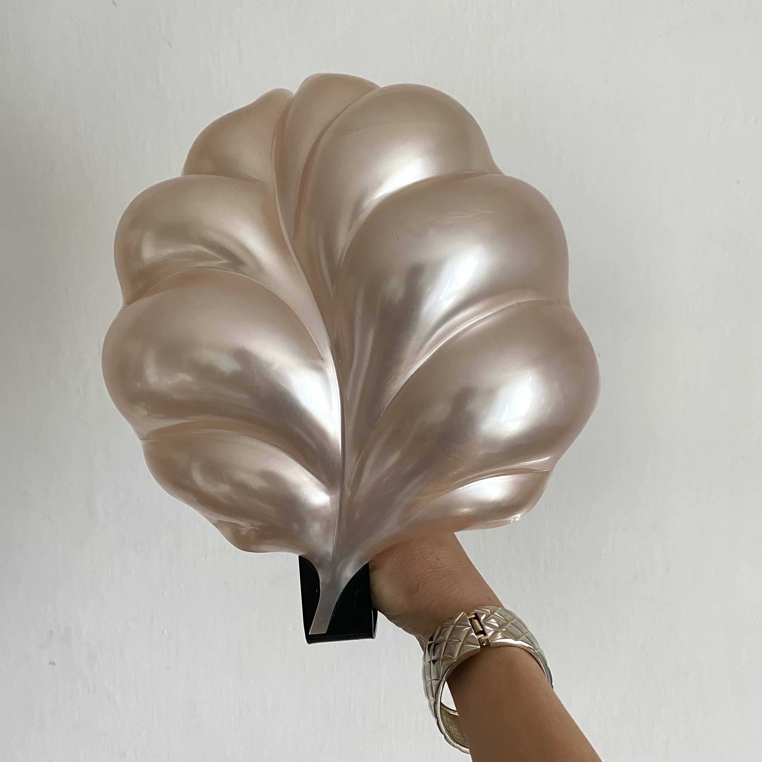 Pearly wall light by Laurent Rougier, 1970