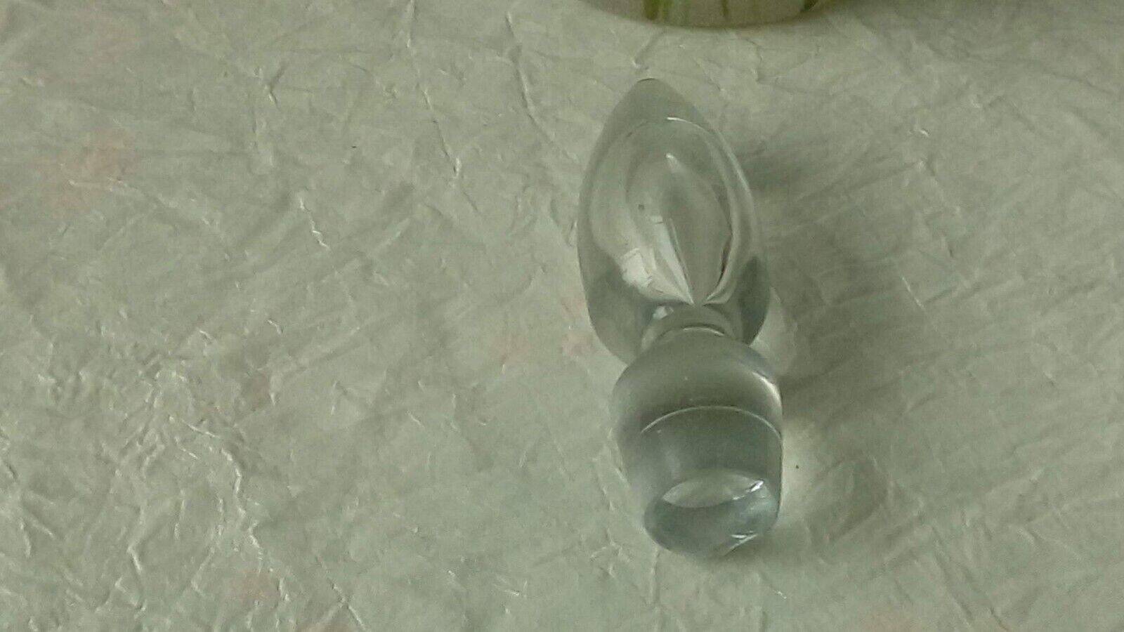 Lightly enameled granite glass carafe late 19th century