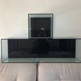 Set of two glass shelves
