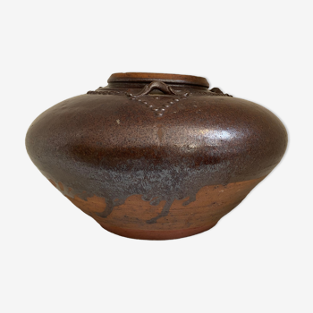 Chinese jar in glazed stoneware, XVII eme