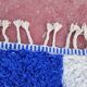 Beni Ouarain rug 300x200 cm – Thick wool, Klein blue artistic design