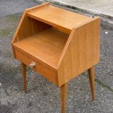 1970s Scandinavian oak bedside table