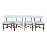 Series of 4 design Scandinavian teak chairs