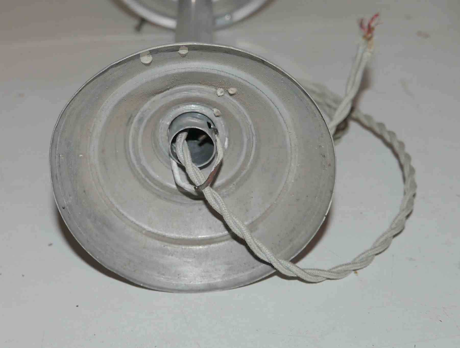 Art Deco faceted pressed glass globe pendant light