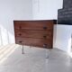 Commode teck poignées cuir 1960