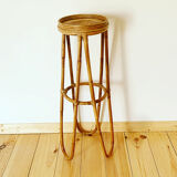 Vintage rattan plant holder