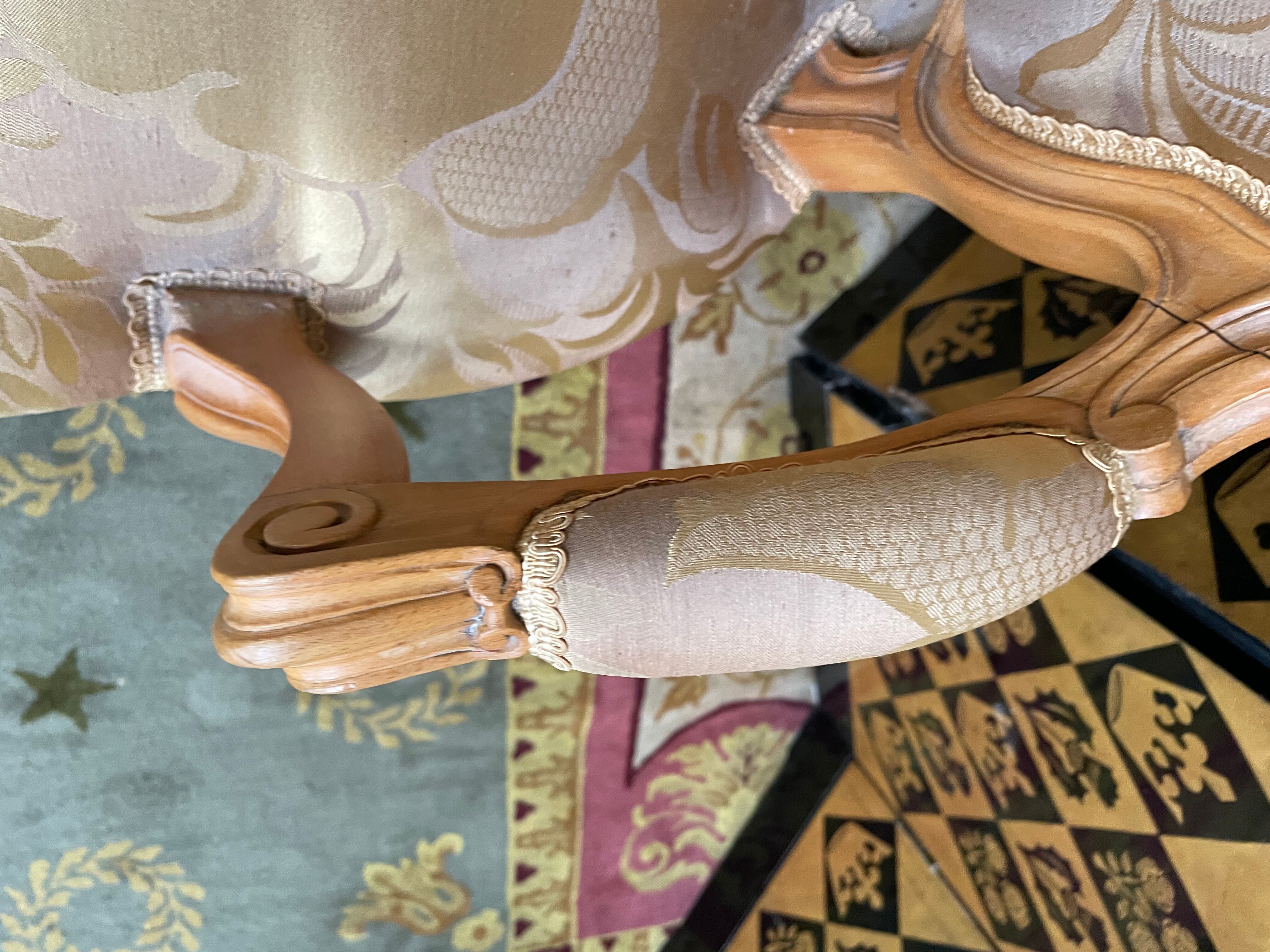 Pair of Louis XV style convertible armchairs