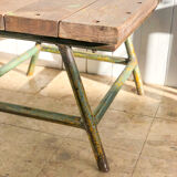 Industrial coffee table patina green