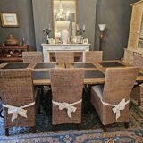Set of two tables and eight chairs