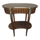 Kidney-shaped side table in Louis XVI style with marquetry.