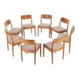 8 dining chairs by Juul Kristensen for Jk Denmark, 1970s