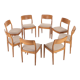 8 dining chairs by Juul Kristensen for Jk Denmark, 1970s