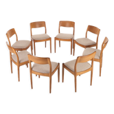 8 dining chairs by Juul Kristensen for Jk Denmark, 1970s