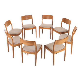 8 dining chairs by Juul Kristensen for Jk Denmark, 1970s