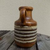 Striped stoneware vase