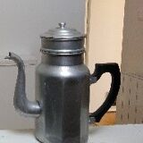 Old aluminum coffee maker
