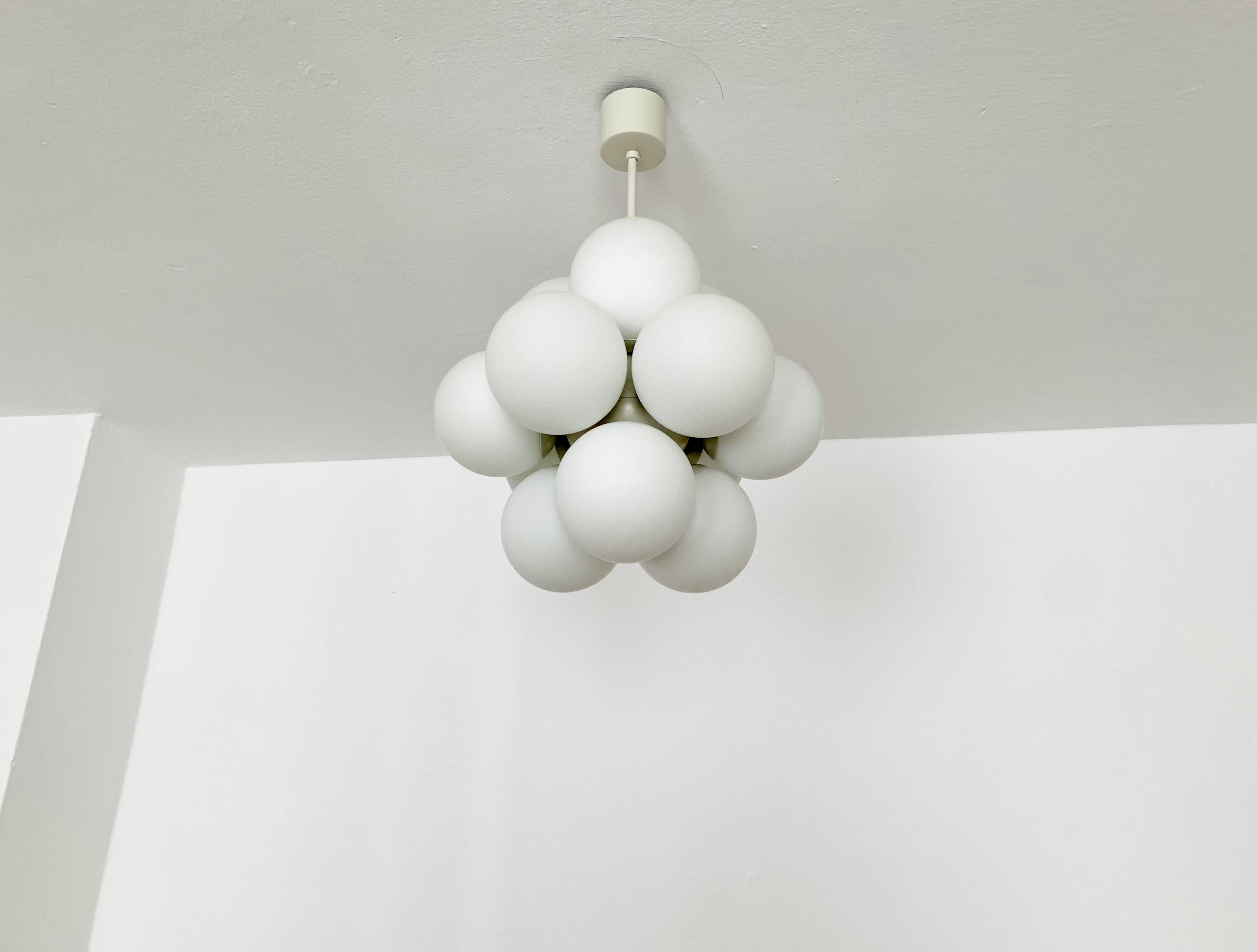 Opaline Sputnik Chandelier by Kaiser Leuchten