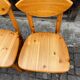 Set of 4 solid pine chairs by Rainer Daumiller circa 1960