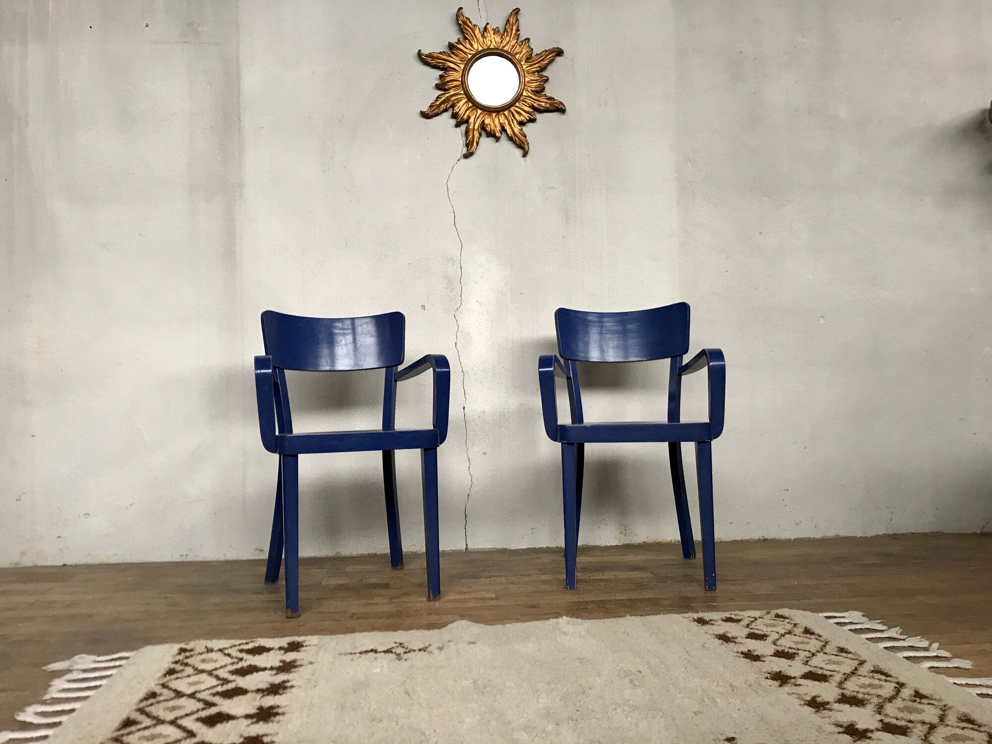 Paire de 2 fauteuils de bureau bout de table