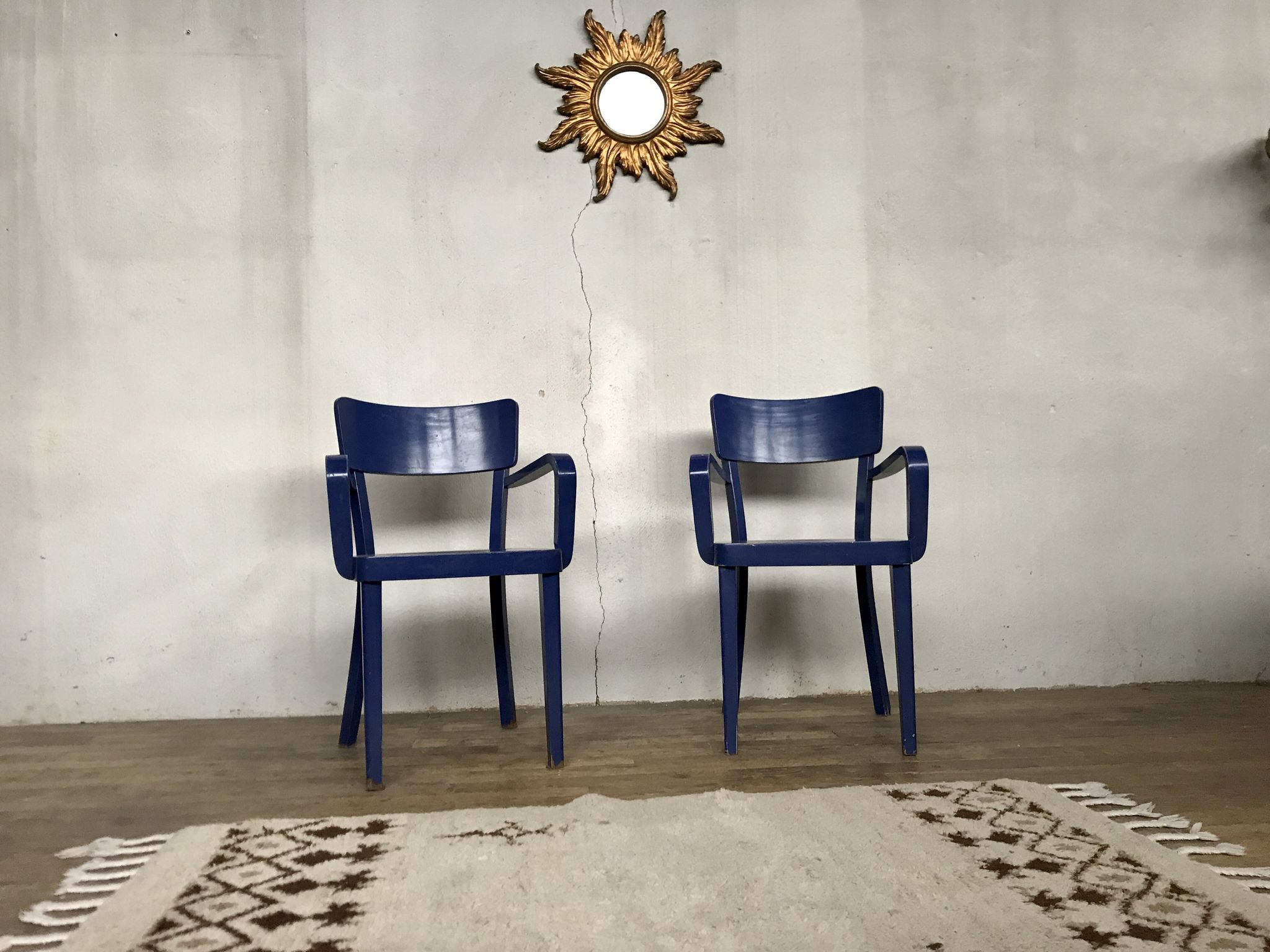 Paire de 2 fauteuils de bureau bout de table