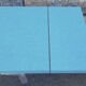 Blue formica set Jafae and its 4 vintage chairs, 70s