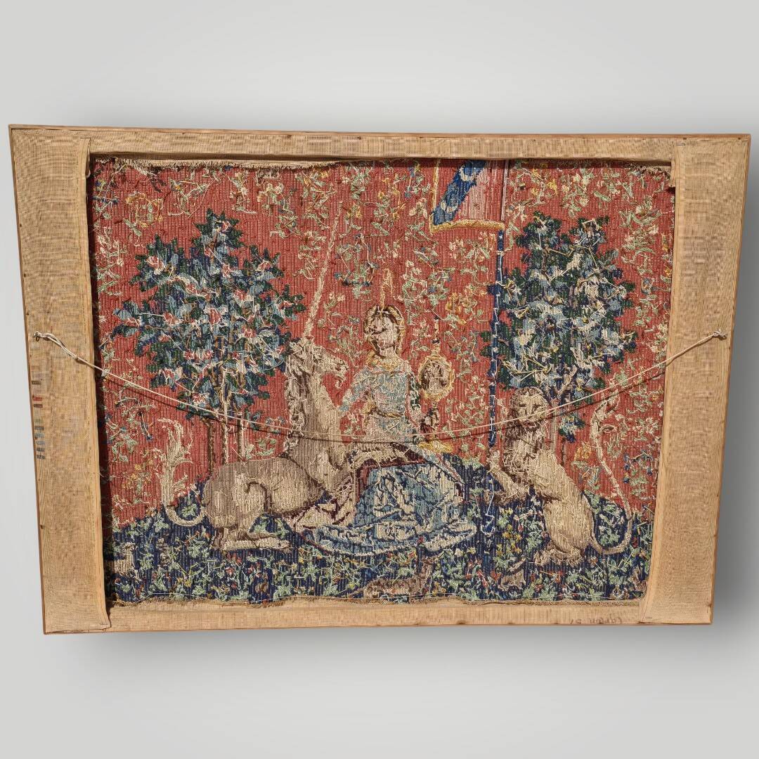 Tapisserie au point de croix vintage « La Dame à la Licorne », reproduction médiévale